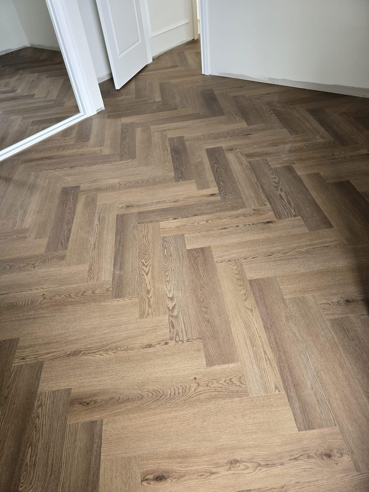 Herringbone timber install