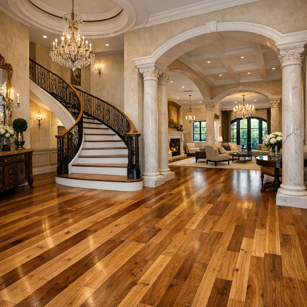 Blackbutt flooring in mansion